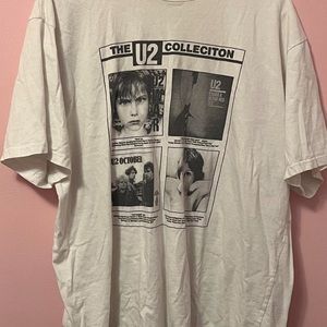 u2 black and white band graphic tshirt!